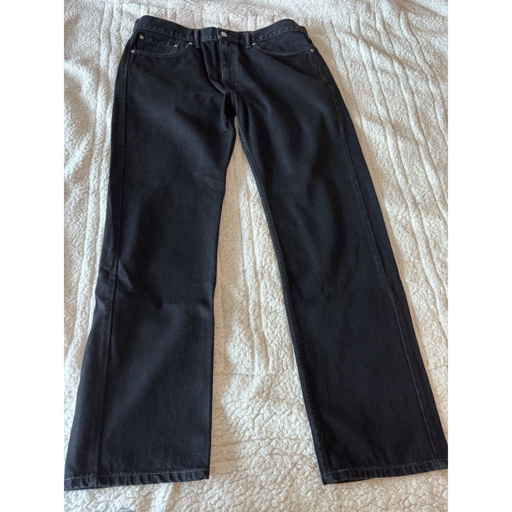 Vintage Levi 505 Black Jeans Regular Fit Straight Leg Mens 36x32 Red Tag